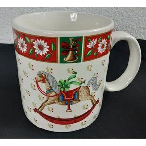Charlton Hall Kobe Christmas Holiday Mug Rocking Horse Drum Toy Soldier Japan